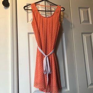 Pink Dress with White Ribbon from Francesca’s